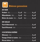 Menu Au Fût et à mesure - Les bières pression