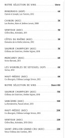 Menu Dagobert - les vins rouges(suite et fin)