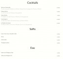 Menu Mamma Mia - Les cocktails, softs et eaux