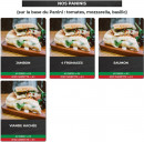 Menu Milano Pizza - Les paninis