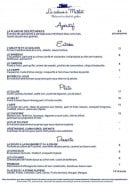 Carte et menu de Les Pêcheries Ligériennes à Brehemont — Apéritifs, entrées, plats,...