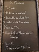 Menu Le Vers Nous - Exemple de menu