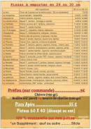 Menu La pizzeria du dolmen - Les pizzas