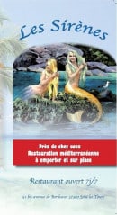 Menu Les Sirènes - Carte et menu Les Sirènes, Joue les Tours
