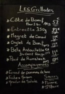 Carte et menu de Le Grill D'antan à Chanceaux sur Choisille — Les grillades et accompagnements