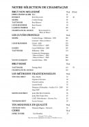 Menu Le Choiseul - Champagnes 