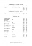 Menu Le Choiseul - Extrait de vins suite