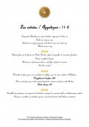 Menu Le Clos d'amboise - Entrées