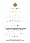 Menu Le Clos d'amboise - Menus