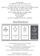 Carte et menu de Auberge DorDinAire à Nouans les Fontaines — Les plats, soupe, ...