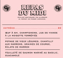 Carte et menu de La Grange des Frangins à Saint Cyr sur Loire — Les entrées