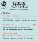 Carte et menu de La Grange des Frangins à Saint Cyr sur Loire — Tapas du soir