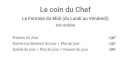 Carte et menu de Maison Suné à Saint Cyr sur Loire — Coin du chef