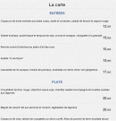 Menu À ma façon - Entrées, plats