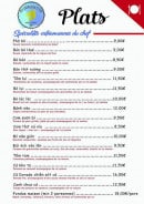 Menu Au dragon d'Or Chez Thuy - Les plats