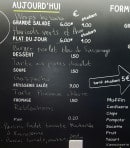 Menu Cafet' Ensag - Un exemple de l' ardoise du jour