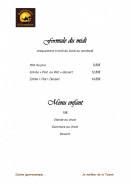 Menu Le Dromadaire - Les formules