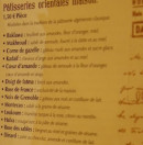 Menu Le Riad - Les patisseries