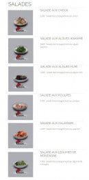 Menu Little Sushi - Les salades