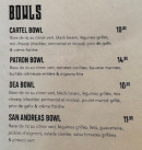 Menu Los Pueblos - Les bowls