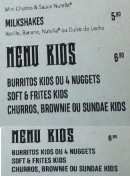 Menu Los Pueblos - Menu kids