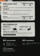 Menu Yolo Pizza Factory - Les sandwichs, desserts et boissons