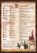 Menu Food'saloon - Les glaces et sorbes,...