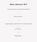 Carte et menu de Palégrié chez l'Henri à Autrans-Méaudre en Vercors — Menu déjeuner 48 €