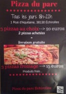 Menu Pizza du parc - Les informations