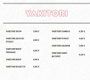 Menu Sushi Way - Yakitori