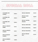 Menu Sushi Way - Les spécial roll