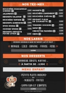 Carte et menu de Indian Street Food à Salaise sur Sanne — Les tex-mex, lassis, ...