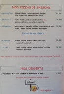 Menu Familly pizza - Pizzas de saison et desserts