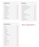 Menu L’oeno - Les whiskies, rhums et spiritueux