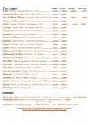 Menu Le Restique - Vins suite