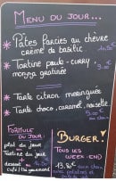 Menu Le temps d'une tartine - Un exemple de menu du jour