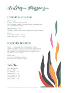 Menu Picanha - Les boissons sans alcool, boissons chaudes et alcools