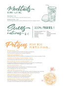 Menu Picanha - Les mocktails, jus de fruits et petites faims