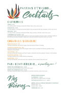 Menu Picanha - Les cocktails et bières