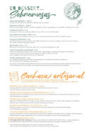 Menu Picanha - Les desserts et cachaças