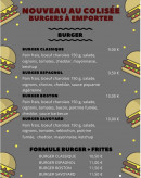 Menu Le Colisée - Les burgers à emporter