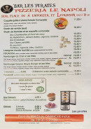 Carte et menu de Bar les pirates pizzeria le Napoli à Vizille — Les plats et desserts