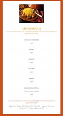 Menu Couscous du Château - Les couscous