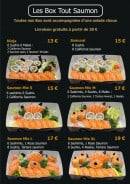 Menu Sushi Lunch - Les box tout saumon