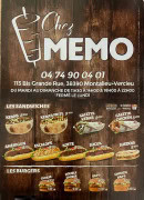 Carte et menu de Chez Memo à Montalieu Vercieu — Les sandwichs et burgers