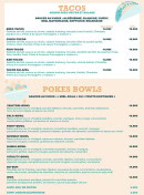 Menu O Campus - Les tacos et pokés bowls