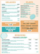 Menu O Campus - Les salades, plats et burgers,...