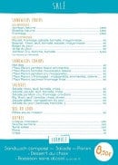 Carte et menu de Sucré ou Salé à Le Pont de Beauvoisin — Salé et formule