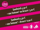 Menu Le fournil des saveurs - Sandwiches