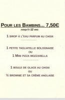Menu Chez les filles - menu enfant 7.50€